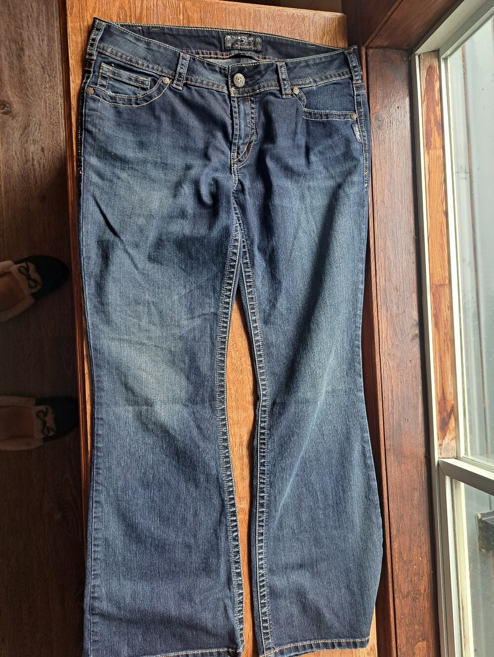 Silver Suki Jeans Dark Blue Flare Jeans